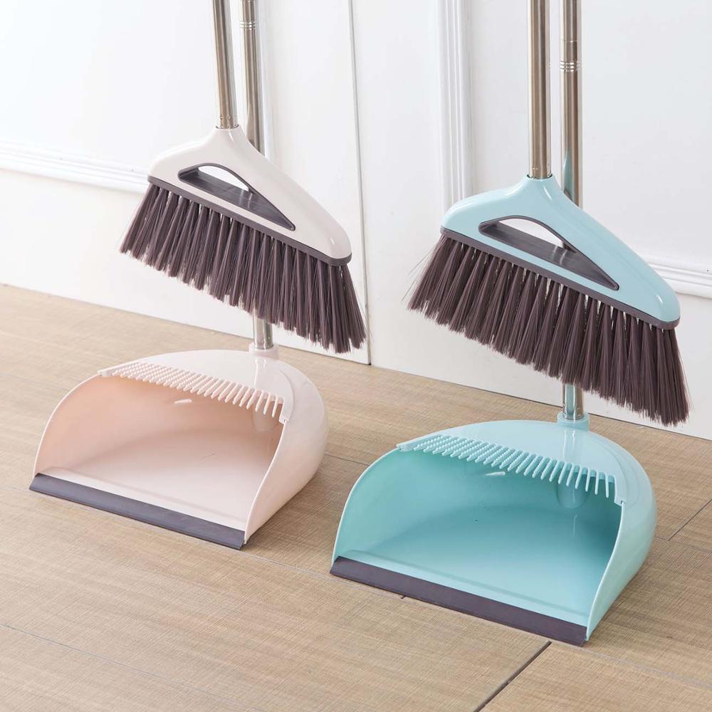 Ensemble de bac à poussière et brosse à balai, 1 ensemble avec bac à gratter, balayeuse à poussière à Long manche, outils de nettoyage de la maison, du hall, du jardin