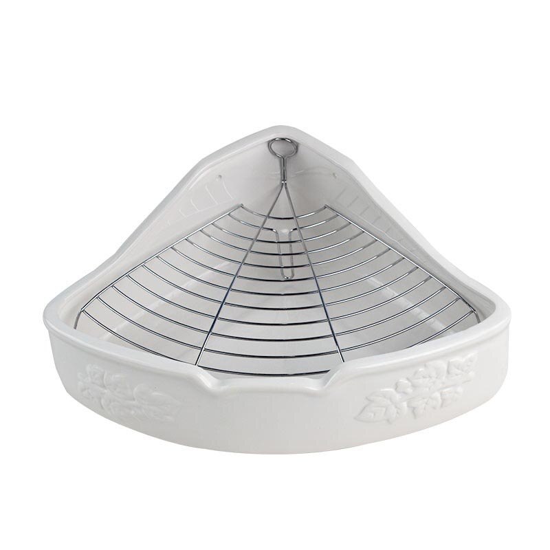 Ceramic Pet Toilet Potty Trainer Corner Litter Box for Chinchilla Rabbit Hamster MDD88