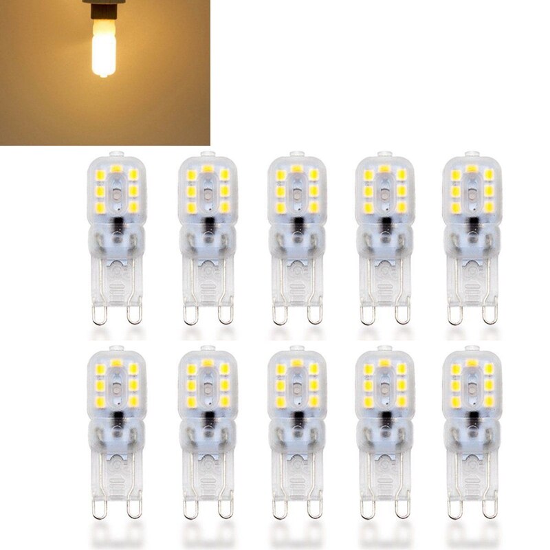 10 x g9 5w ledd dimbare kapselpærer erstatte lyslamper  ac220-240v,  varmhvite