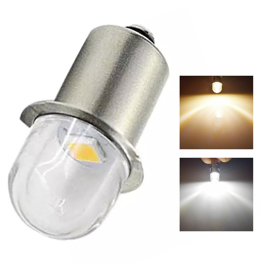 P13.5s led-upgradelampen met witte fitting voor maglite-zaklamp, warm wit, 3000k 6000k dc6v-12v vervangingslampen, werklamp
