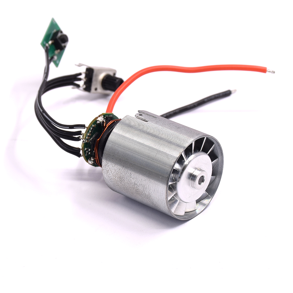 Miniaturowy silnik bezszczotkowy BLDC 200W DC 7.4V/11.1V z sterownikiem, ultra-mocny, szybki, z wirnikiem ze stopu aluminium, turbosprężarka wentylator kanałowy DIY