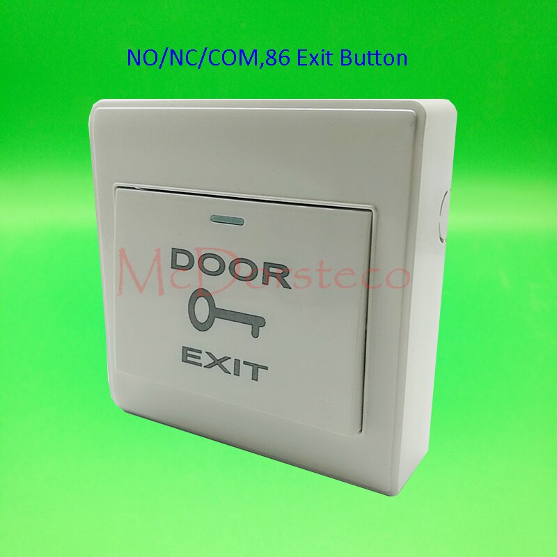 NO/NC/COM Exit Button Wall Mount Exit Button Push Door Release Exit Button Switch For Electric Access Control System