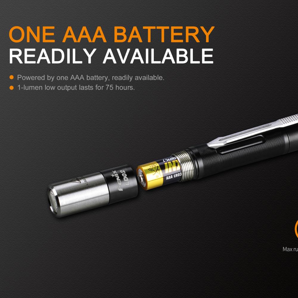 Fenix LD02 V 2.0 Cri Cree XQ-E Hi Warm Witte Led En 365nm Uv Aaa Batterij Led Edc zaklamp Zwart