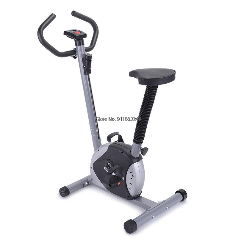 LED Display Bicycle Fitness Exercise Bike Cardio Tools Home Indoor Cycling Trainer Stationary Body Building Fitness Equipment: Gray