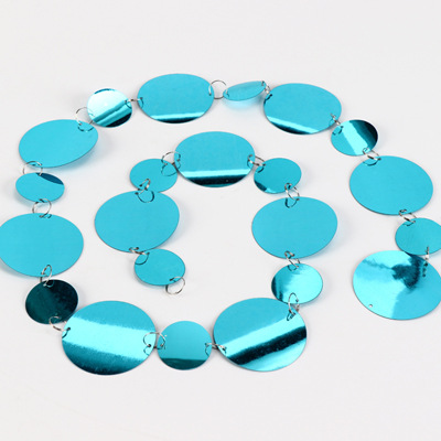 5pc DIY wedding stage layout PVC plastic sequin curtains Christmas Festive party decoration Supplies: DEEP BLUE