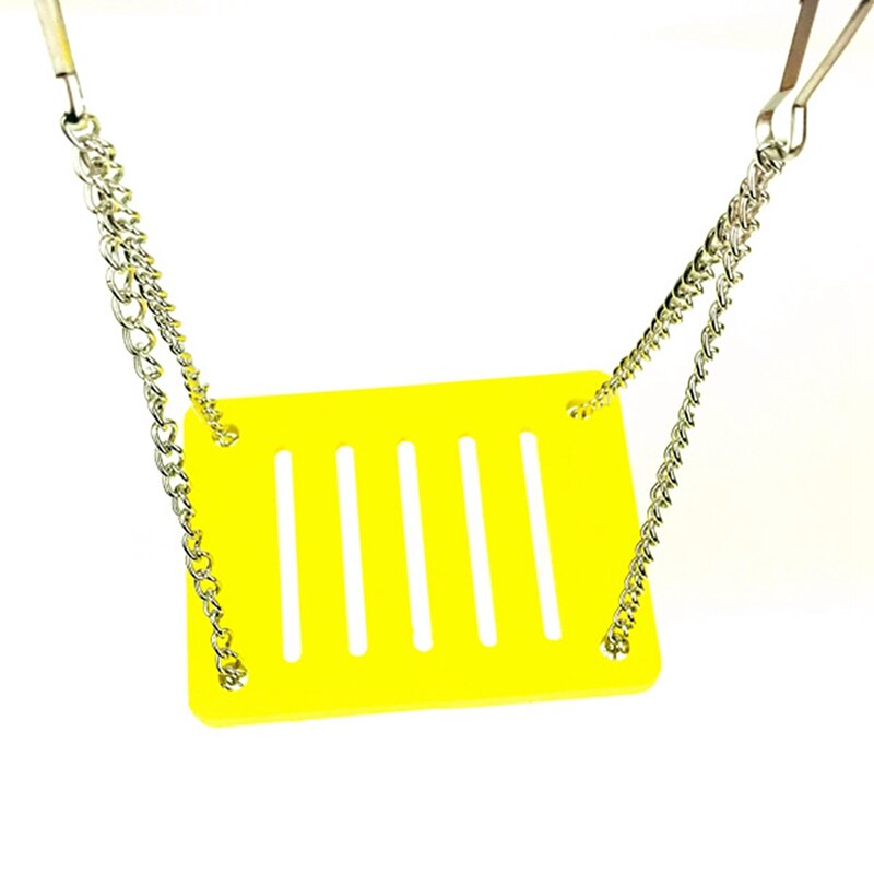 Cute Parrot Hamster Swing Hanging Gadget Cage Hamster Toy Chinchilla Amuse Mouse Pet Bridge Accessories Supplies: Yellow