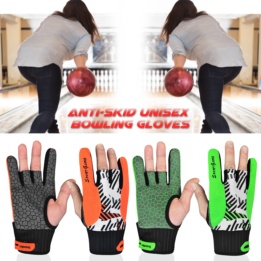 Men Women Bowling Glove Breathable Anti-Skid Soft Sports Bowling Ball Gloves Bowling Accessories Thumb Protectors