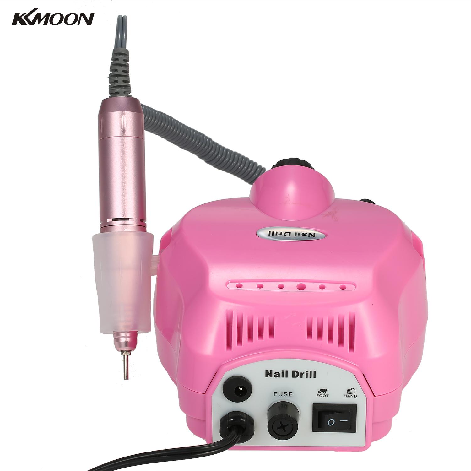 KKMOON-pulidora eléctrica de uñas, juego de limas y limas eléctricas para manicura y pedicura, 30000RPM