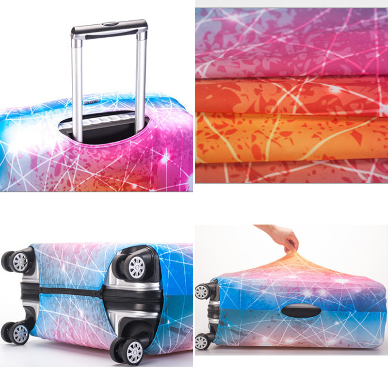 REREKAXI Star Sky 3D Print Travel Luggage Trolley Elastic Protective Cover for Trunk Case Apply to 18''-32'' Suitcase Cover