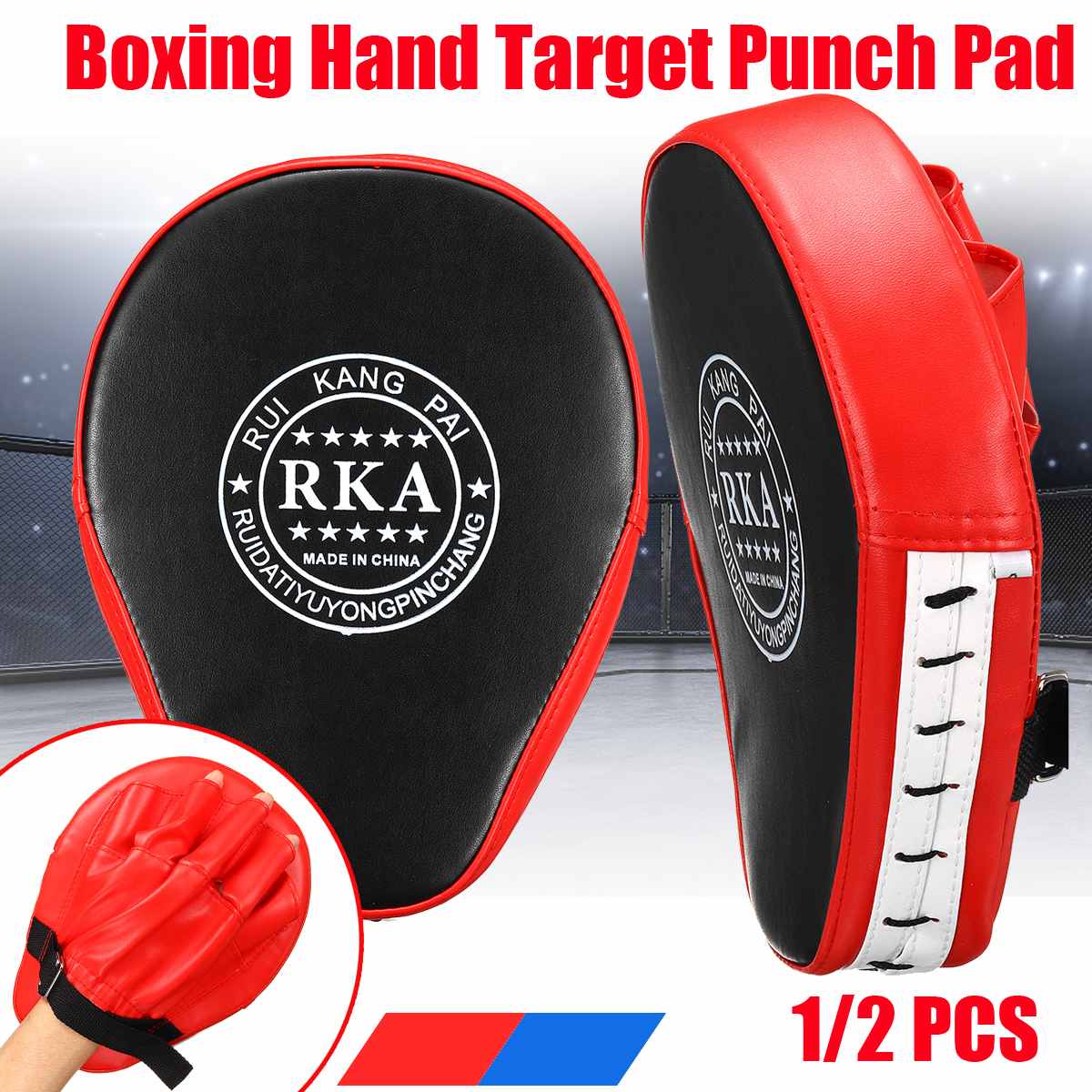 Sac de frappe en cuir PU, sac de boxe, sac de sable, Fitness Taekwondo MMA, coups de main, équipement d&#39;entraînement Muay Thai cible pied 2 pièces