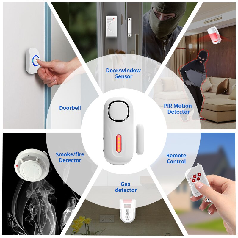 KERUI Clever Heimat Sicherheit Schutz Alarm Tür Fenster Sensor kabellos Detektor Mit Fernbedienung Für Heimat-Sekretariat-Einkaufen Einkaufen