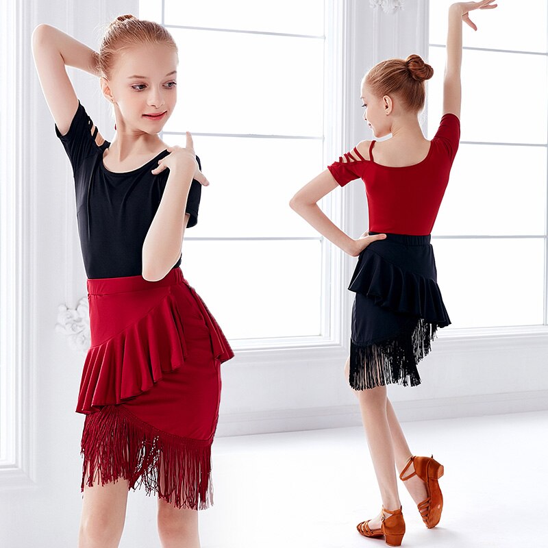 Mädchen Salsa tanzen Kleider Art Randbereich Latein tanzen Kostüm Frauen Cha Cha Tango Bühne Tragen