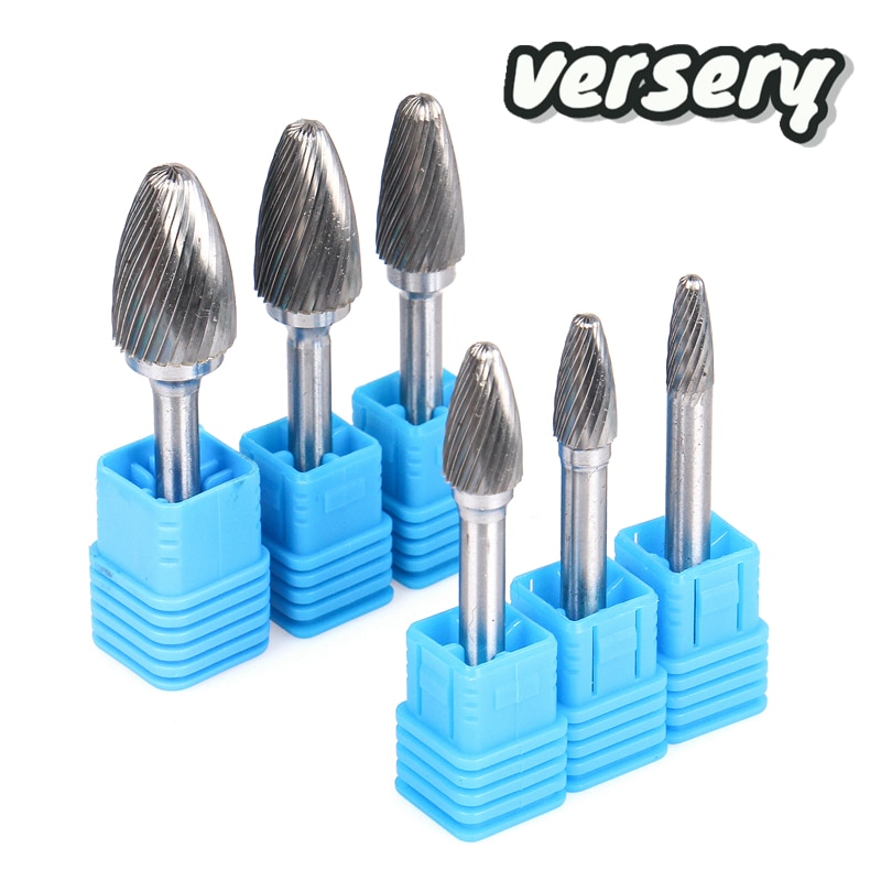 1pc Head Tungsten Carbide Rotary file Tool Drill Milling Carving Bit Tools Point Burr Die Grinder Abrasive Tools