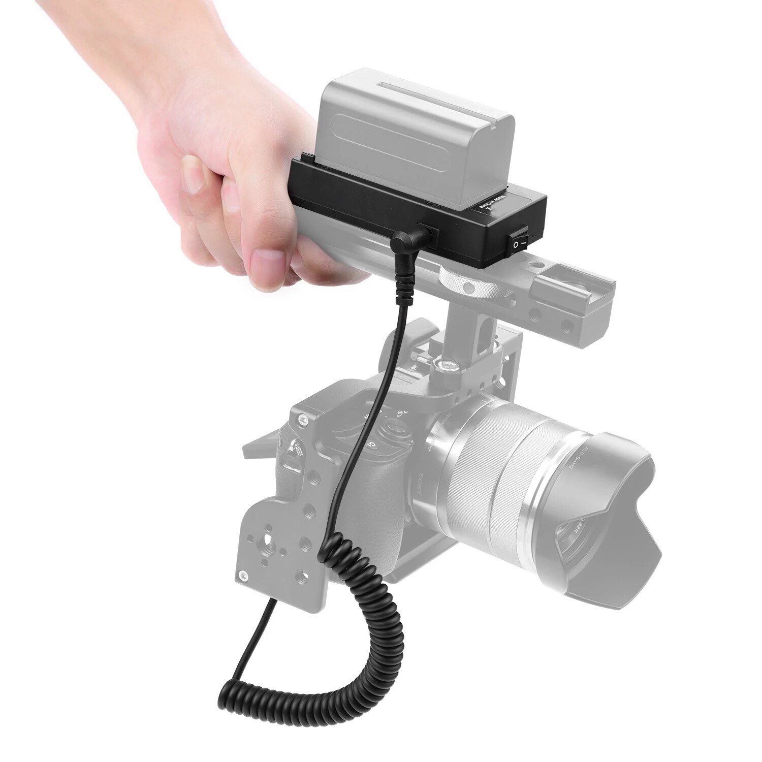 NP-F970 F750 Batterie Platte Halter Adapter mit DMW-DCC12 Dummy Batterie Koppler für GH3/GH4/GH5/GH5S Kameras