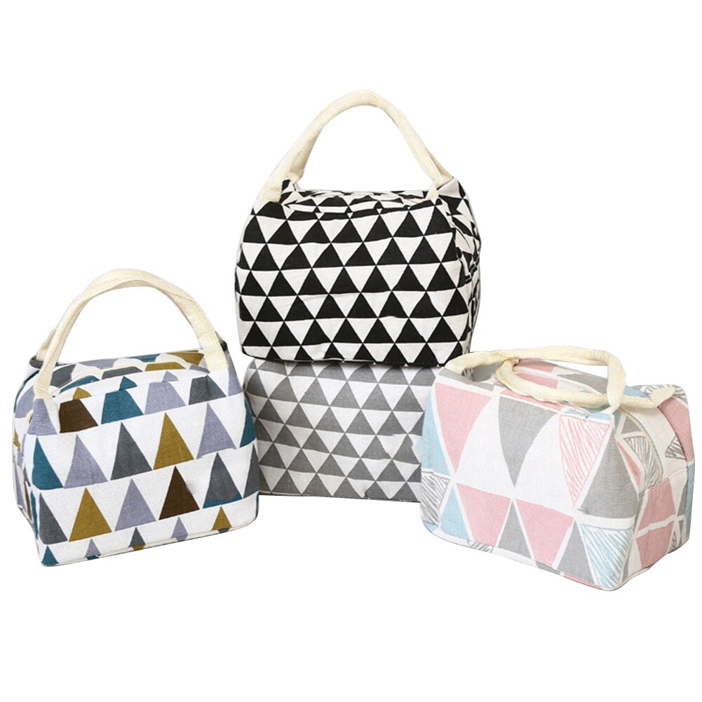 Unisex lunchtas, geometrische print student white-collar box opslag voedsel warmtebehoud koude-isolatie bento-tas