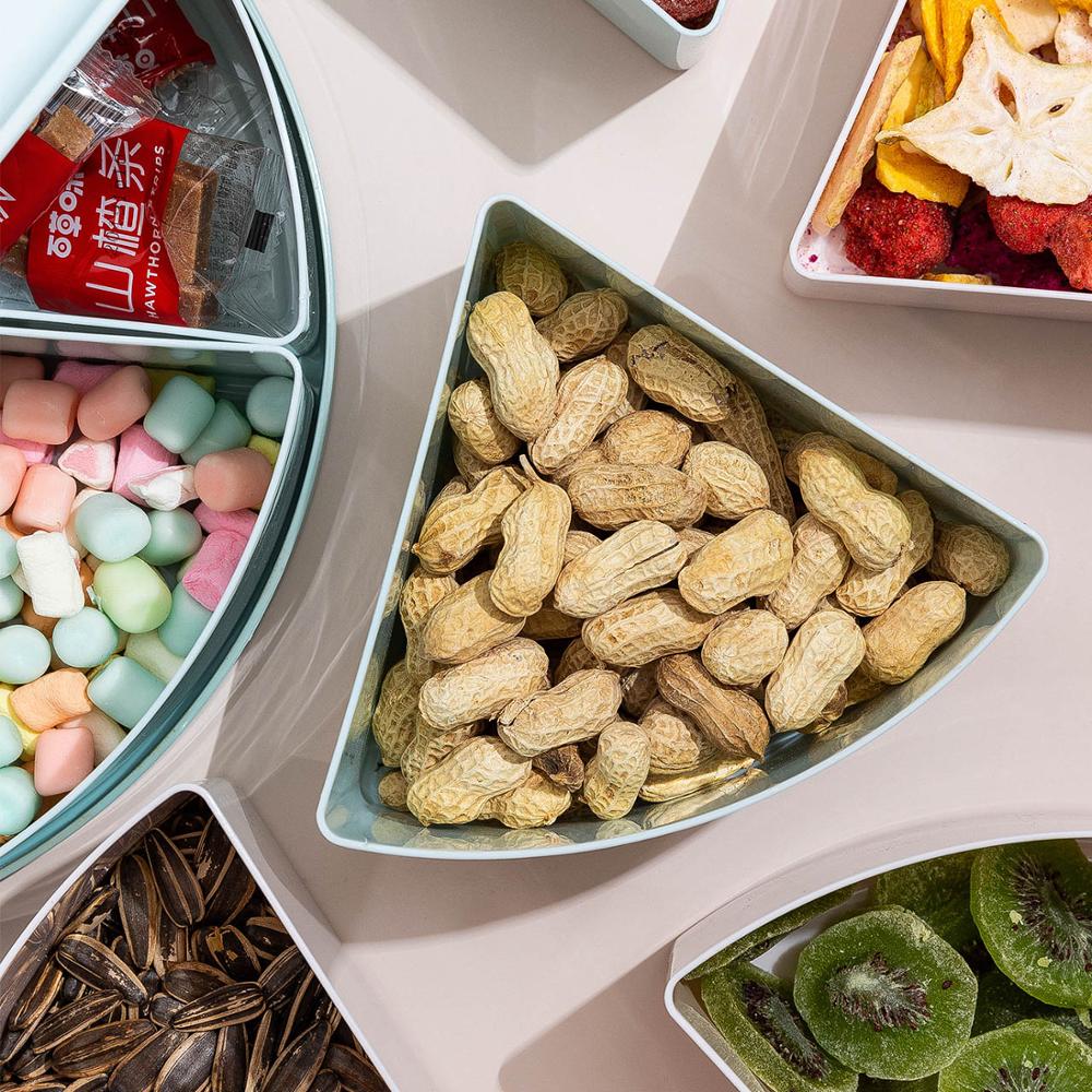 Mdzf matte fest snacks skuff nøtter godteri arrangør lagring matbit bærbar container frukt tallerken boks stue kaffebord tallerken