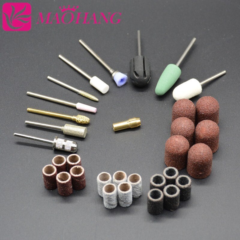 Nagelborr bits fräs munstycke nail art elektrisk borr manikyr pedikyr maskin enhet slipband borrborste