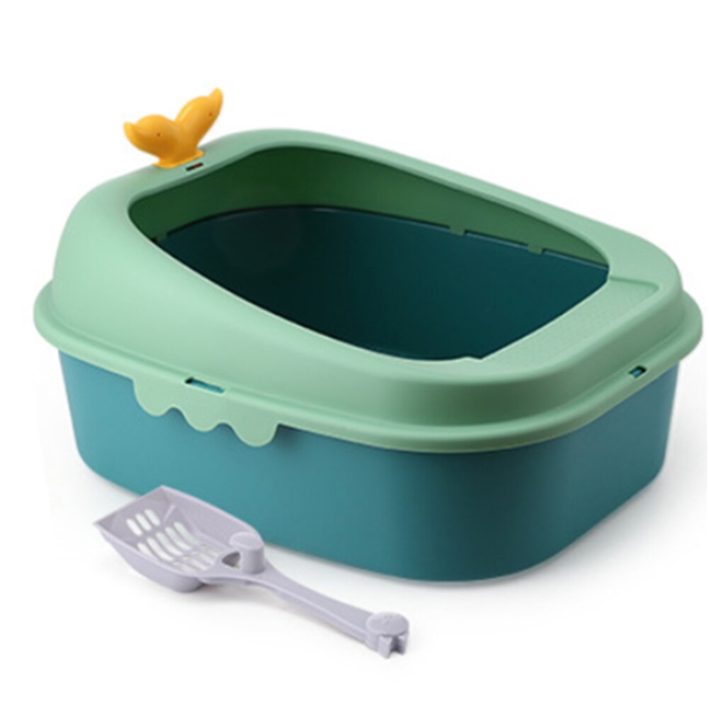 Kuweta dla kota plastikowe czyszczenie robić domu z psim Kot Supplie lekkie zwierzęta odporne na pękanie odporne na pęknięcia anty-łamanie kuweta dla kota: styl 3 zielony / mały rozmiar