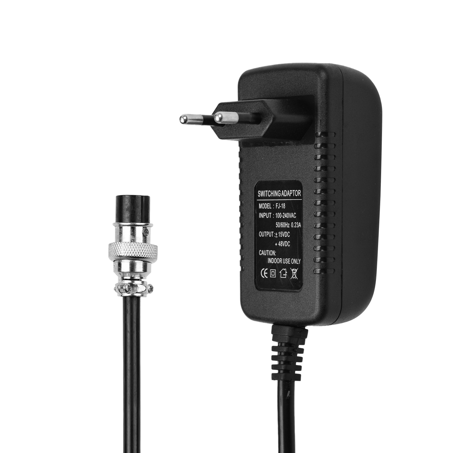 Mikser konsoll mikser strømforsyning vekselstrømadapter 15v 230ma universal 4- -pins rund kontakt for 16 kanaler eller under miksekonsoller