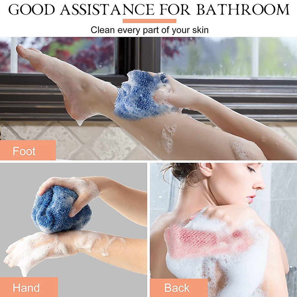 Esponja de Red Africana de 30x80cm, malla exfoliante Africana para el cuerpo, Red de lavado, paño de baño largo, ducha, 1 unidad