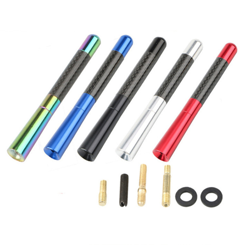 Antenne Radio aérienne universelle en Fiber de carbone de 12CM, antenne de réception en métal FM/AM, antenne à mât court et trapu