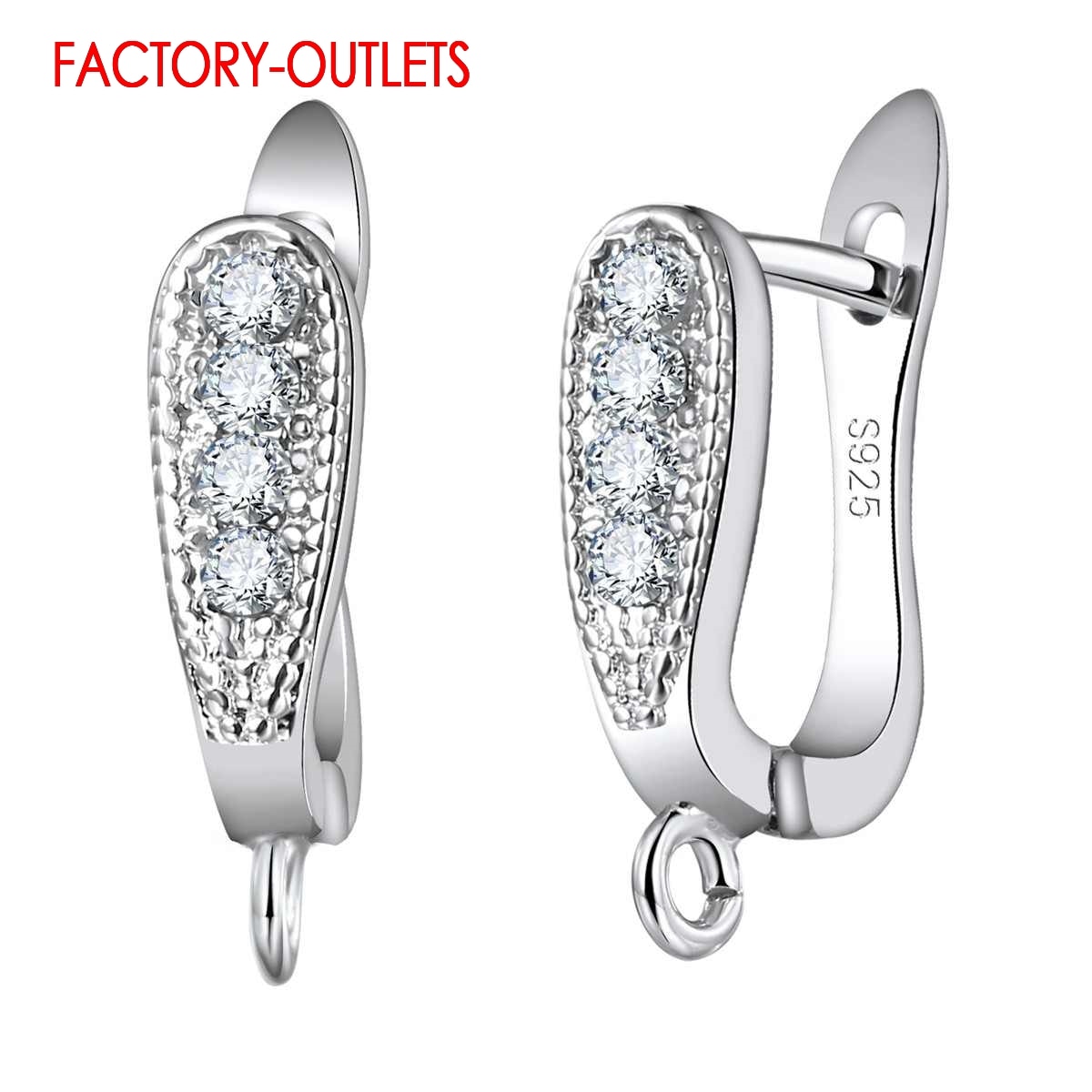 Factory Price Latest Trendy 925 Sterling Silver Earring Findings U-Shape Earrings Accessory Jewelry Findings For DIY