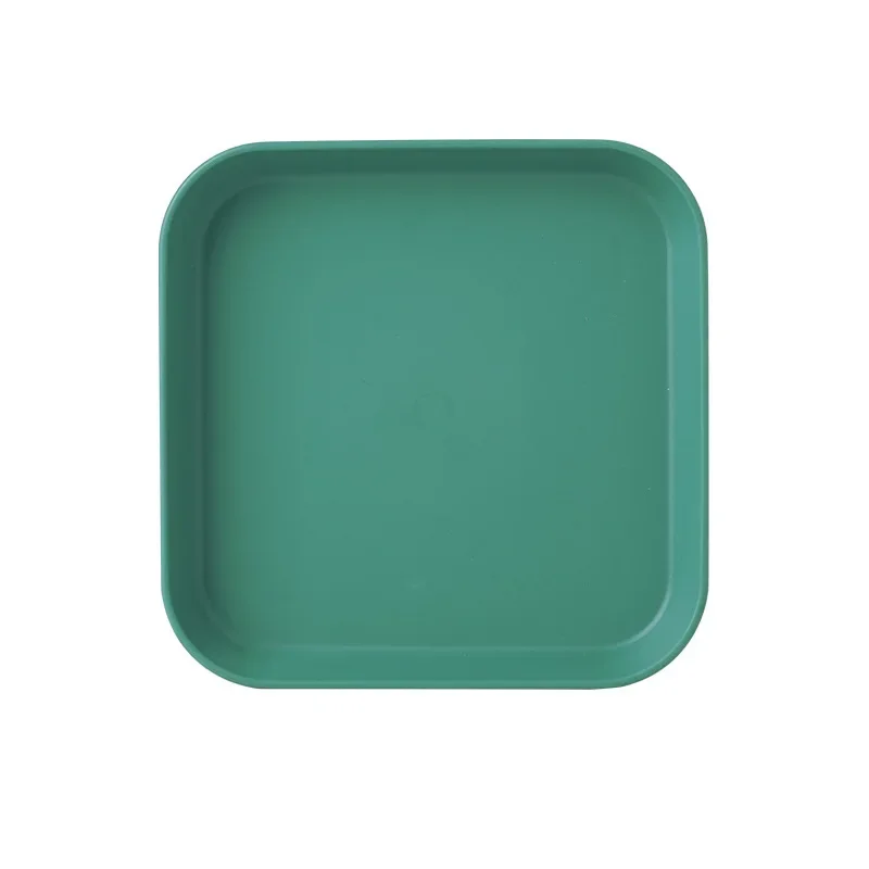 Plato de cena pequeño de plástico PP de 5,7 pulgadas, plato de aperitivos para pasteles de frutas y verduras, bandeja de basura para mesa de comedor, contenedor de basura: Grey