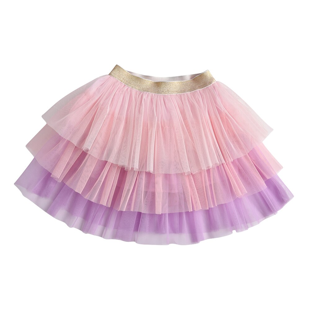 Vikita piger tutu kage nederdel børn dans mini nederdel piger prinsesse balkjole børn flerlags tyl nederdele børnetøj: 7