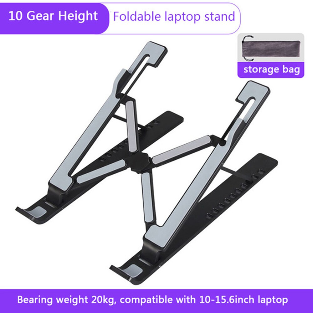 ABS Adjustable Laptop Holder Foldable Laptop Stand Notebook Stand Portable Notebook Support For MacBook Air Pro Computer: C