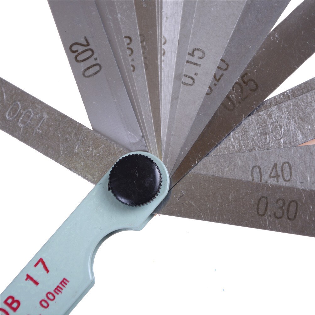 Cost-effective 0.02 to 1mm 17 Blades Thickness Gap Metric Filler Gauge Measure Tools