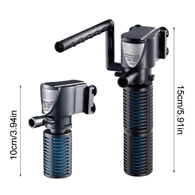 Interne aquariumfilter schildpaddentank vissentank ingebouwde filterpomp met filtersponzen eenvoudige bediening aquariumaccessoires