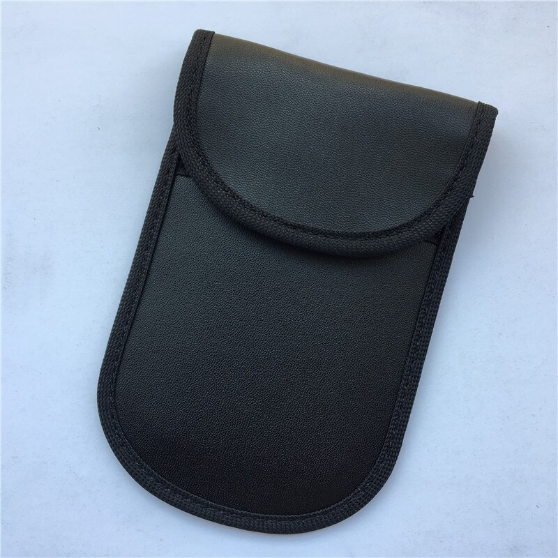 RFID Autosleutel Portemonnee Afstandsbediening Afscherming Sleutelhouder Pu Lederen Anti Rfid Blocking Sleutel Tas Anti-diefstal Afscherming protector: Black