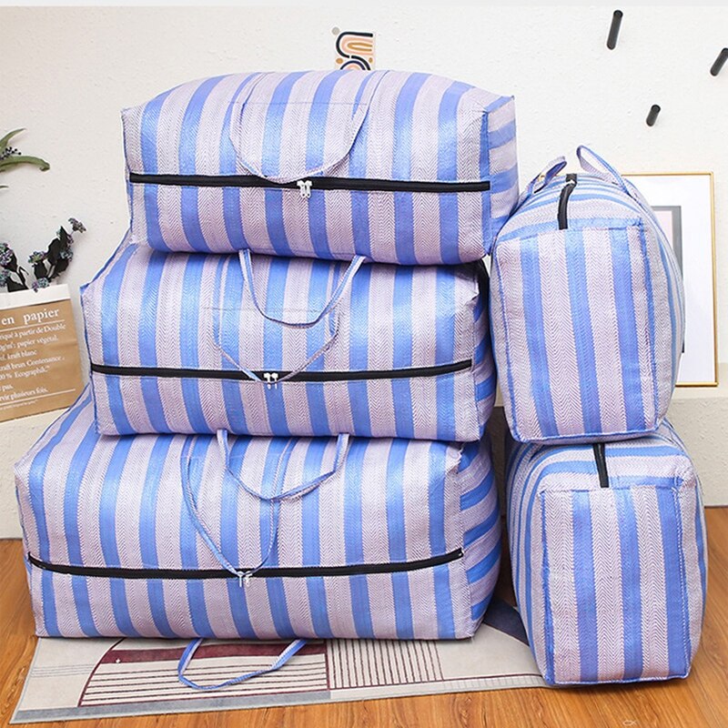 Waterproof Foldable Nylon Luggage Bag Clothes Quilt Storage Bag Quilt Organizer Luggage Package with Zipper Closet Organizer