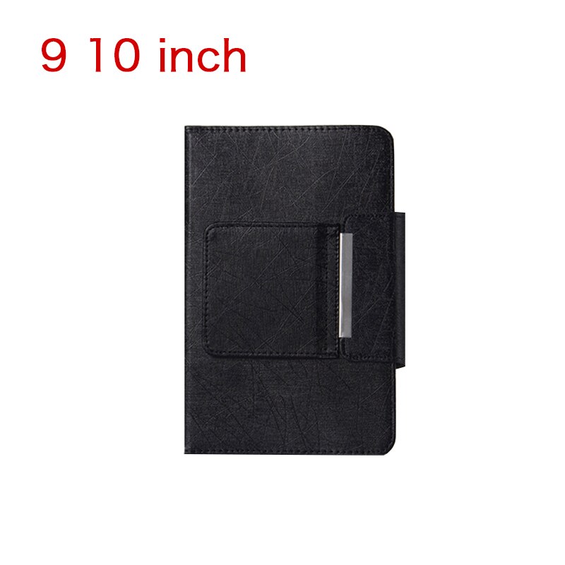 Bezprzewodowa klawiatura Bluetooth na tablet PU skórzane etui ze stojakiem pokrywa dla Podkładka 7 8 cali 9 10 cali dla IOS android okna: 9 10 cal czarny