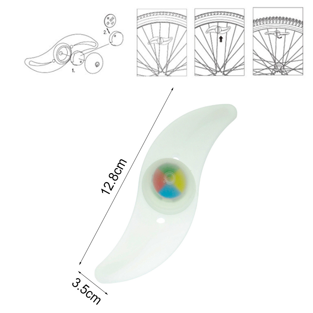 3 modes d'éclairage LED néon roue de vélo rayons lumière étanche couleur vélo voyant d'avertissement de sécurité lampe de cyclisme accessoires de vélo