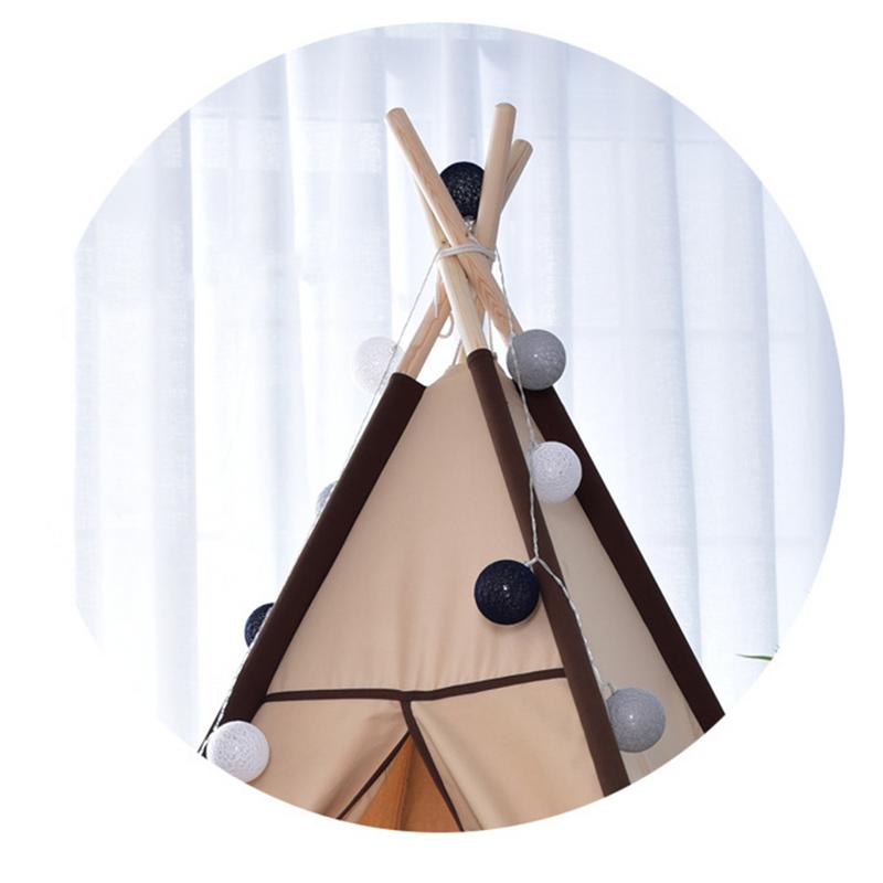 Kinderen Teepee Play Tent-Katoen Canvas Indiase Kinderen Speelhuisje Met Mat Indoor Outdoor Speelgoed Jongens Meisjes Baby Cadeau