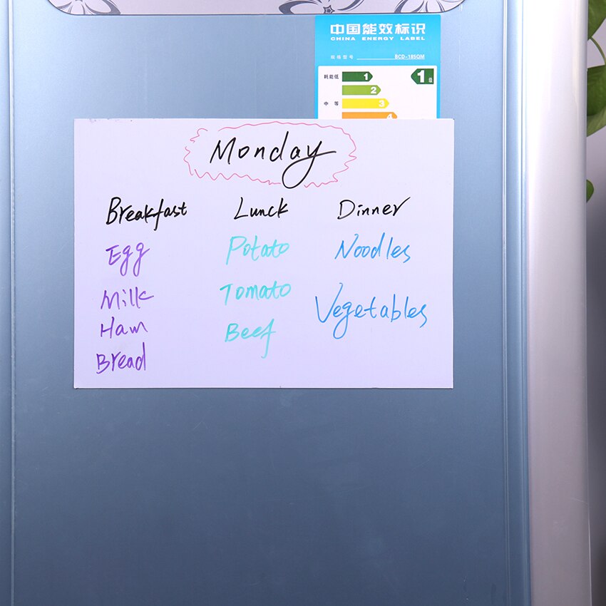 Pizarra blanca con imanes flexibles para nevera, pizarra impermeable para mensajes para niños, almohadilla magnética para notas de nevera, 1 unidad