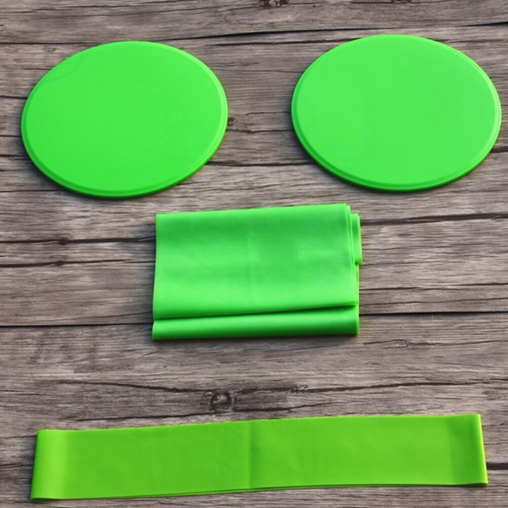 Pilates Strength Training Health Exercise Pull Up Fitness Yoga Gym Sport Resistance Bands Set PVC Workout Elastic Slide Plate