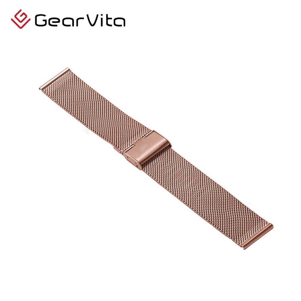 20mm smartwatch stål klockarmband för  sg2 s2 s20 dt99 dtx  dt35 smart klocka byte armband armband för dam herrklocka: Rosa guld / 2 st