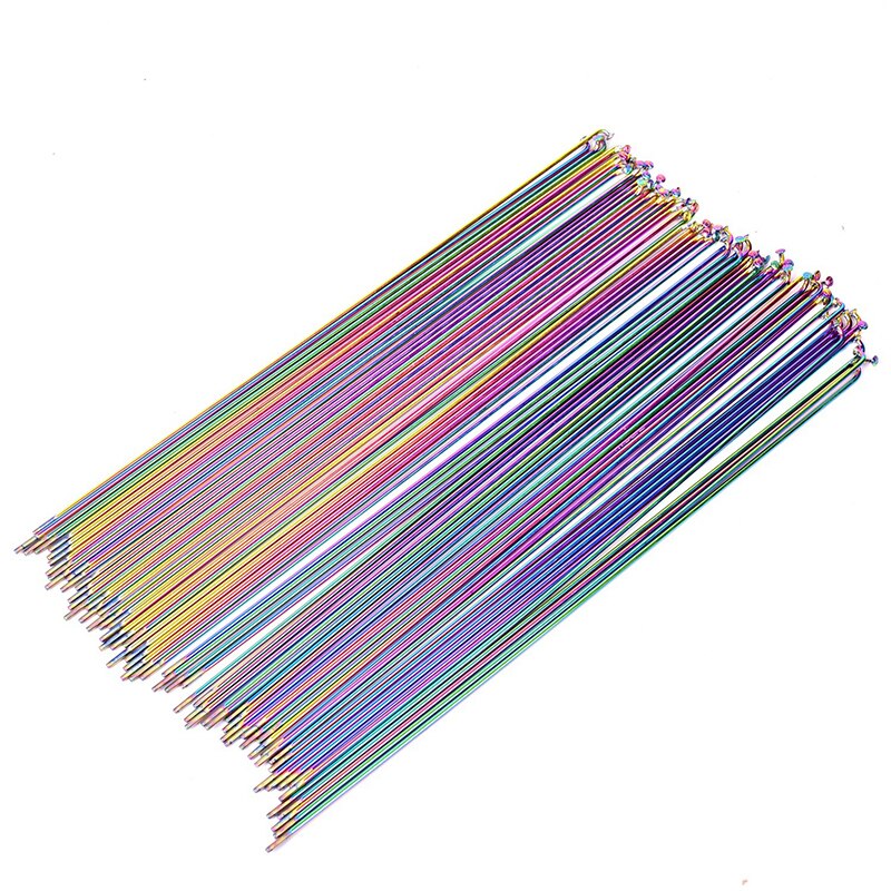 Szprycha rowerowa drut próżniowy poszycia tęcza szprychy 26/27.5/29 cala przemówił przemówił czapka robić roweru szosowego i górskiego części ze stali nierdzewnej przemówił