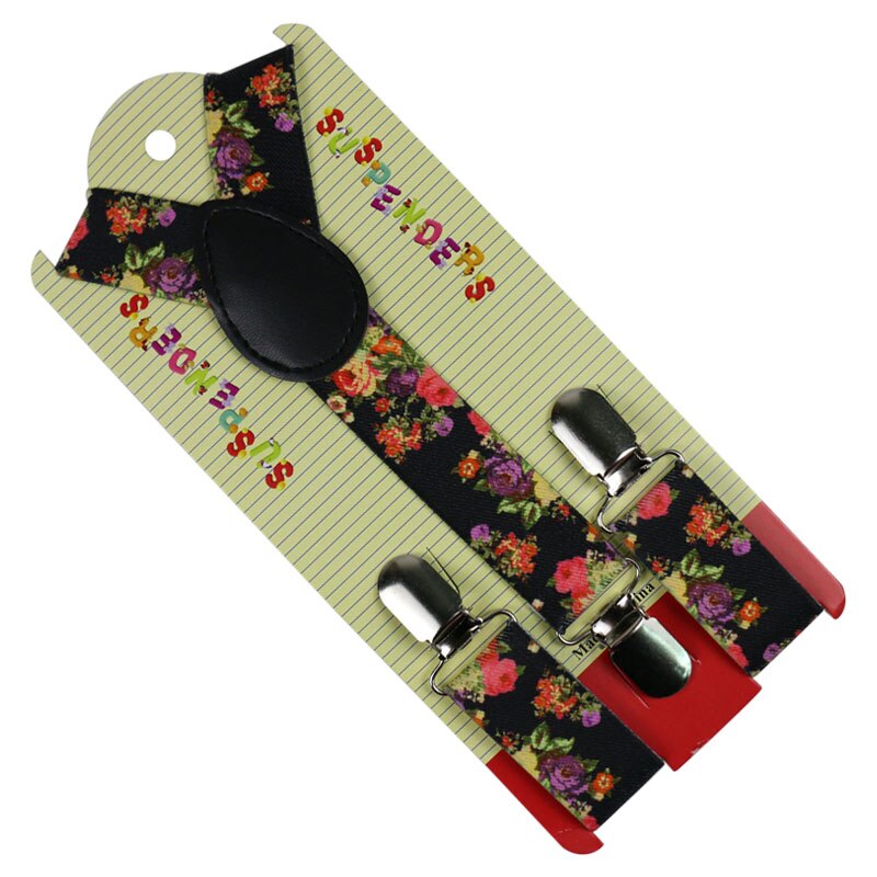 Winfox-Tirantes con estampado de flores para bebé, tirantes para chicos, elásticos, 2,5 cm de ancho: 07