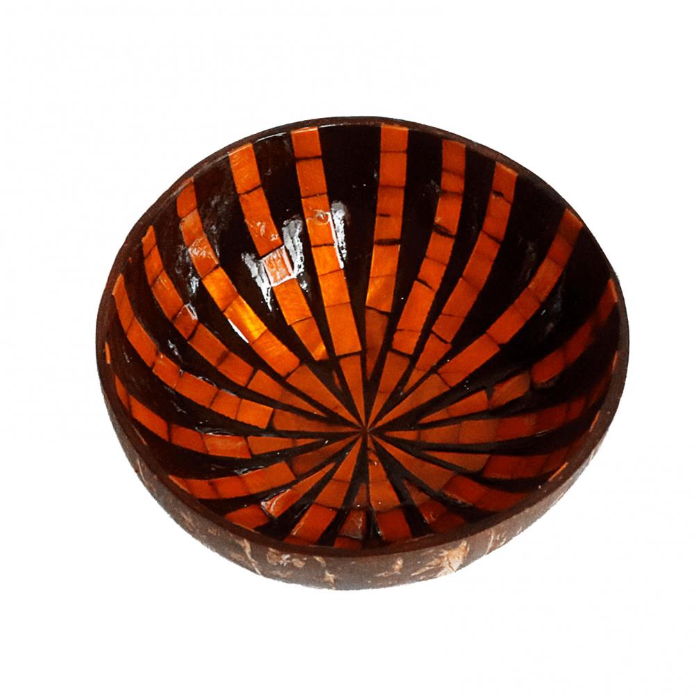 Container Natural Salad Bowl Bowl Coconut Shell Coconut Candy Ice Cream Bowls Food Coconut Bowls Handmade Fruit Home Decor: Orange