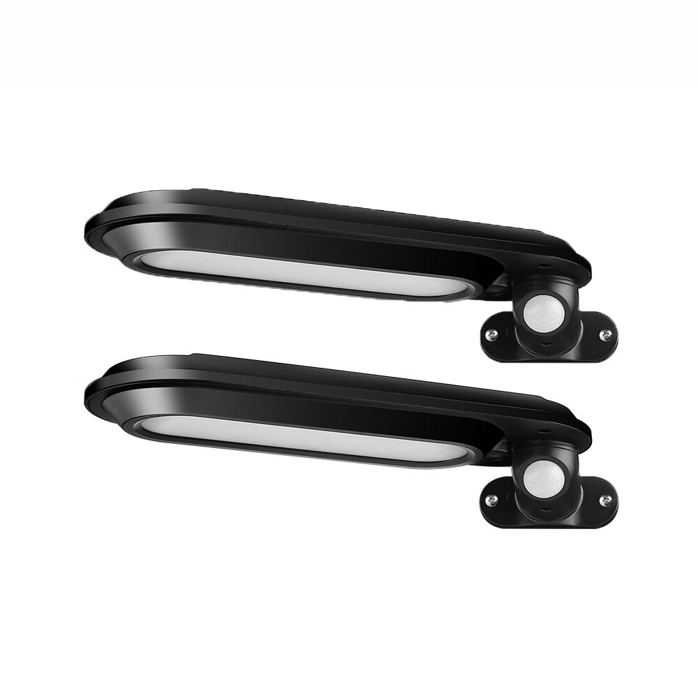 LED Solar Outdoor Lighting Flood Light IP65 Waterproof High Brightness Floodlight LED Spotlight Runway Lamp Motion Sensor Light: Black 2Pcs / Cold White