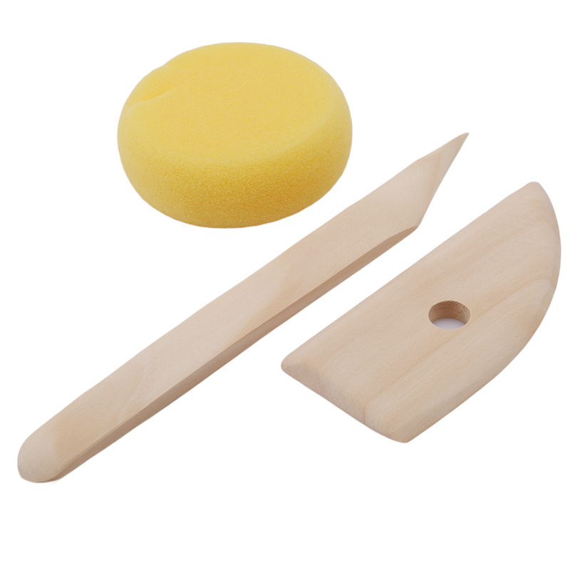 8pcs/pack Wood Sponge Ceramic Tool Pottery Tools Set Pottery Ceramics Molding Clay Tools Carving Pottery Tools