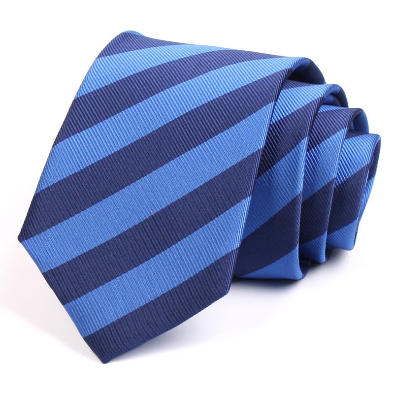 7.5CM Wide Ties Classic Blue Striped Neck Tie Formal Tie For Men Business Suit Work Necktie: Default Title