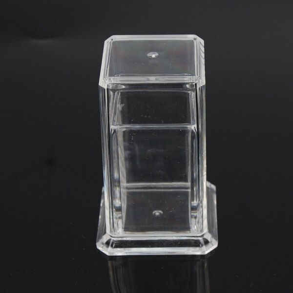 Boîte de rangement pour cotons-tiges en acrylique, 3 styles, étui de rangement Portable Transparent pour coton tiges maquillage cosmétique bijoux: B