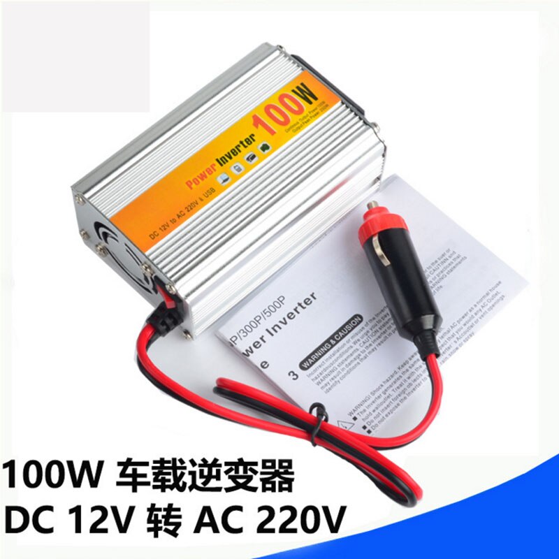 Inversor de coche de 100W 12V a 220V adaptador del convertidor de potencia del vehículo