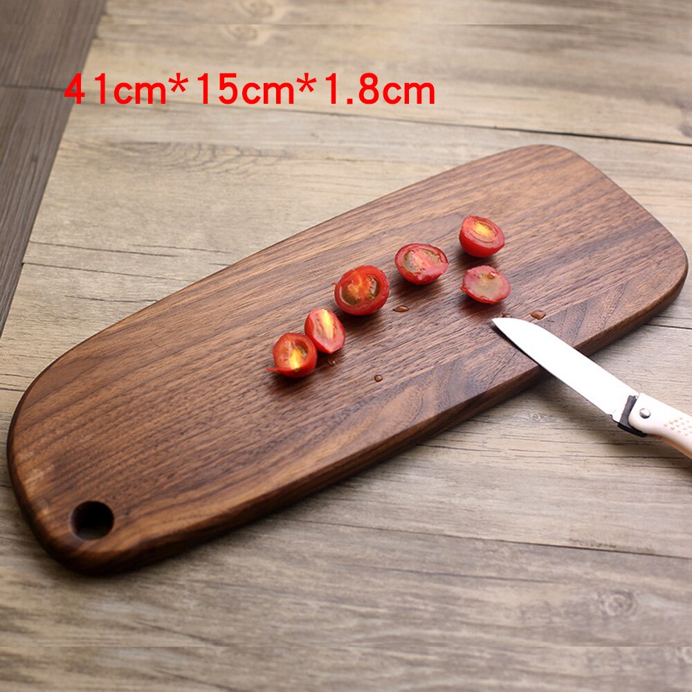 Black Walnut Chopping Blocks Kitchen Wood Food Plate Wooden Pizza Sushi Bread Whole Wood Tray Cutting Board No Paint: B