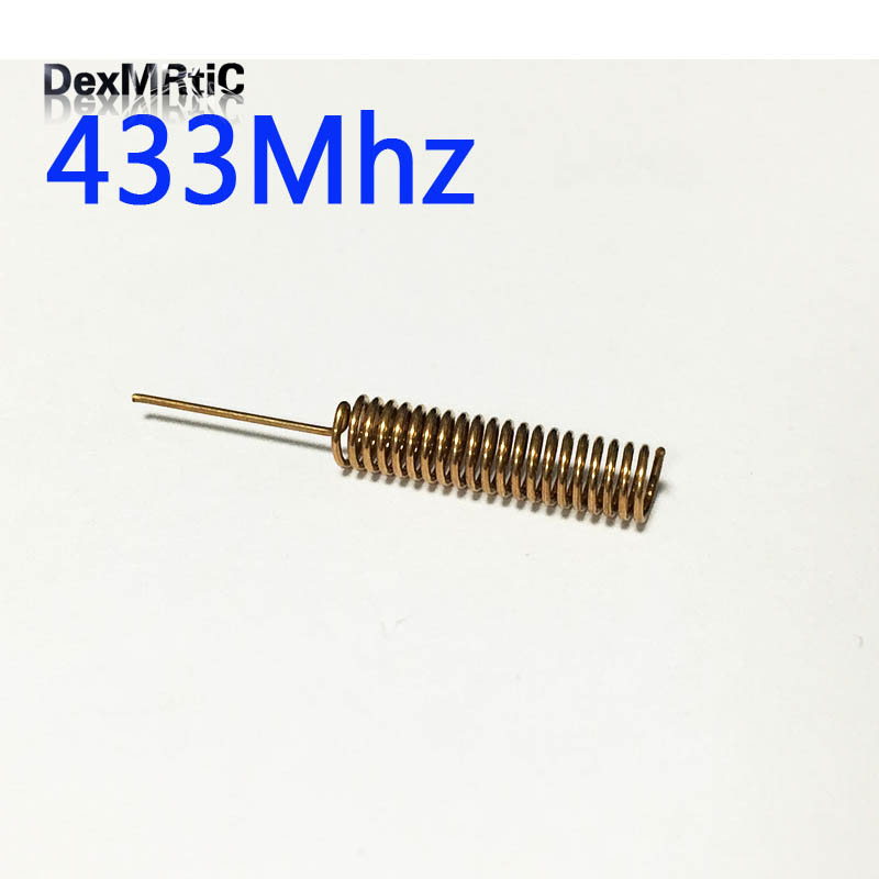 Antena 10 Uds 433 Mhz, antenas de resortes de cobre, soldadura, amplificador de señal aérea interno, ,