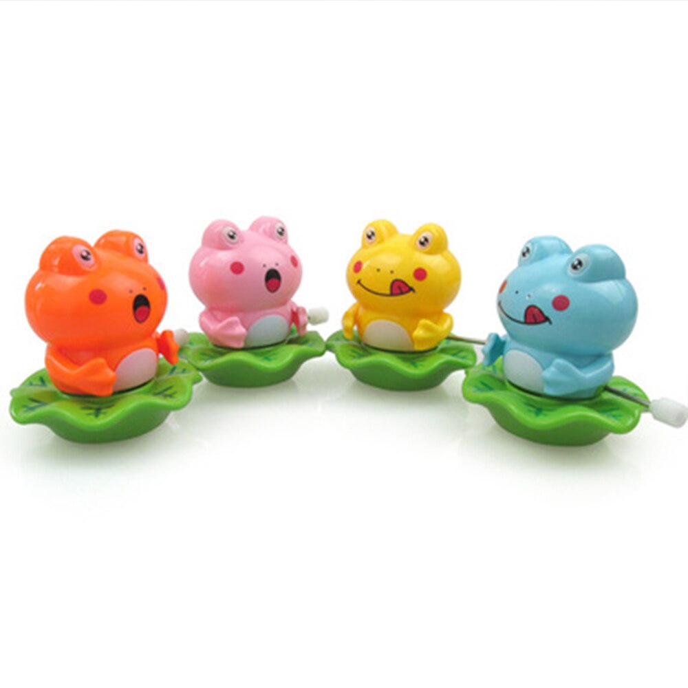 Dejlig plastik frø form baby børn urværk legetøj afvikle dans legetøj tilfældig farve afvikle legetøj: Default Title